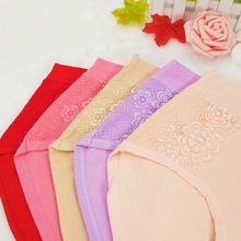 2020新款女士内裤蕾丝棉料中腰纯色三角裤跑江湖地摊热卖10元模式