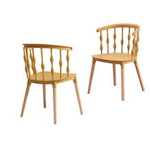 2020时尚扶手温莎水靠背滴状椅北欧ins网红餐椅木脚塑料艺术椅