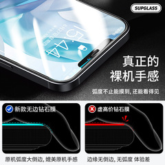 適用蘋果13promax高清高鋁大弧度白片11promax防指紋0.33mm玻璃膜