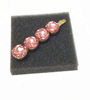 Fashionable accessory, hairgrip, fuchsia crystal, hairpins, set, European style