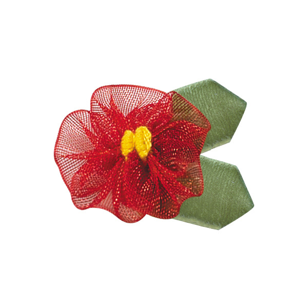 En stock poliéster cinta pequeña flor 3,2 cm amplia Ropa Accesorios DIY material de producción con hojas Cinta pequeña flor