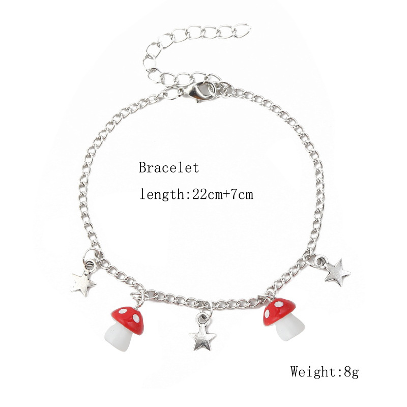 Bohemian Star Mushroom Anklet display picture 1