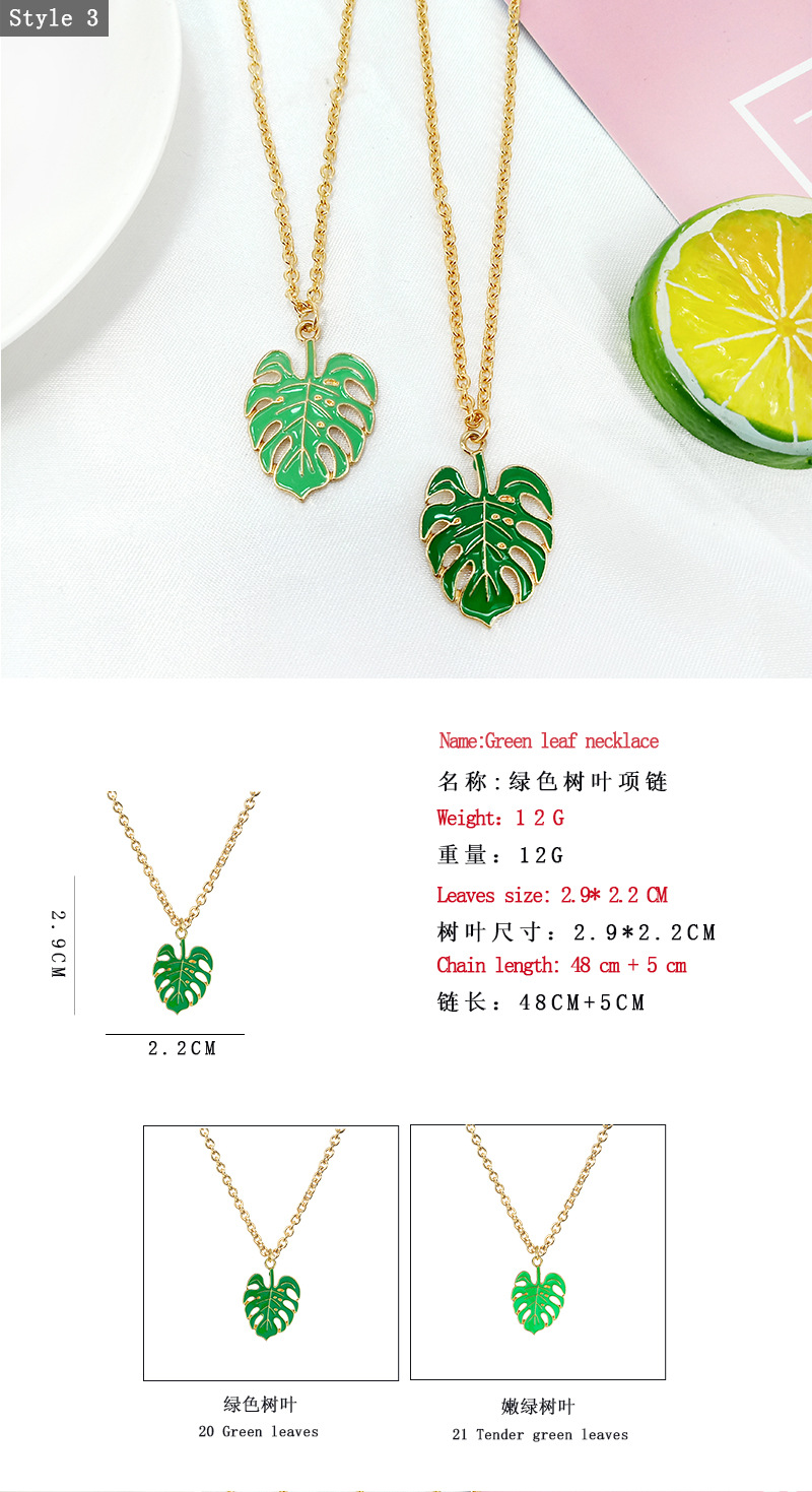 Simple fashion  rhinestone alloy fruit Christmas series necklace