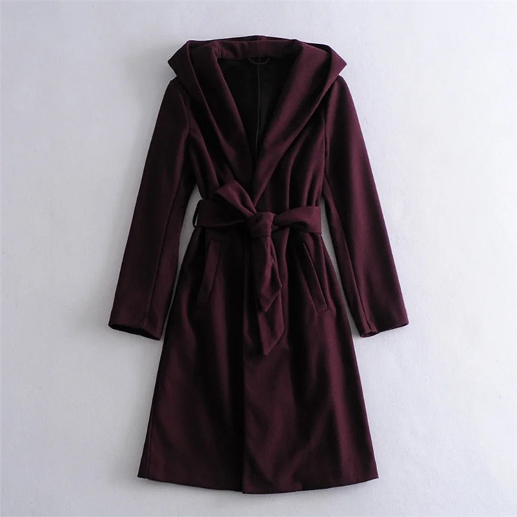 new women s casual simple long woolen coat  NSLD15602