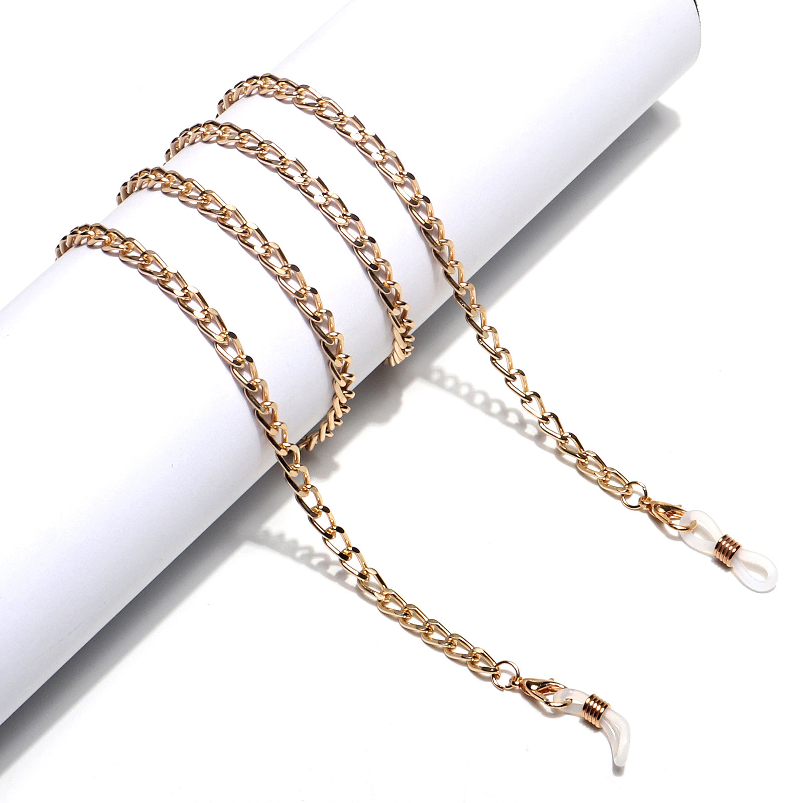 Fashionable And Simple Color Retention Gold Thin Aluminum Chain Glasses Rope Metal Glasses Chain Wholesale Nihaojewelry display picture 1