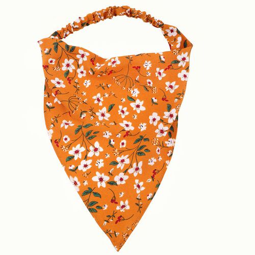 Amazon New Triangular Scarf Headband for Women, Oil-Proof Floral Scarf, Autumn/Winter New Elastic Headband for Women, Hair Tying