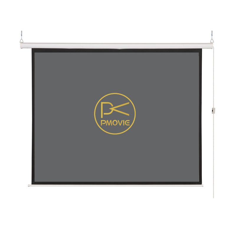 Hanging Electric remote control Lifting Office meeting train education cinema Electric Projector screen