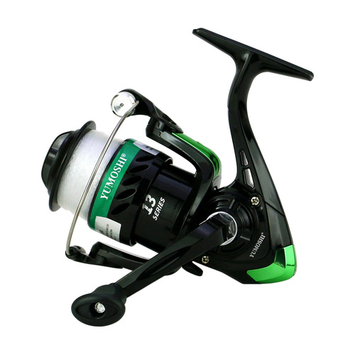 YUMOSHI FF plastic head fishing reel fishing reel throwing rod spinning wheel sea rod raft rock fishing lure fishing gear spinning wheel with line