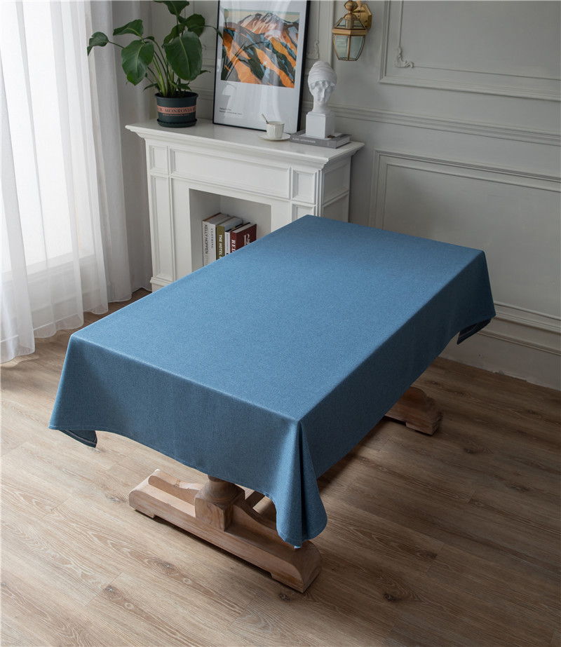Thickened Polyester-cotton Cotton-linen Modern Simple Solid Color Rectangular Coffee Table Cloth, Dining_voghion.com