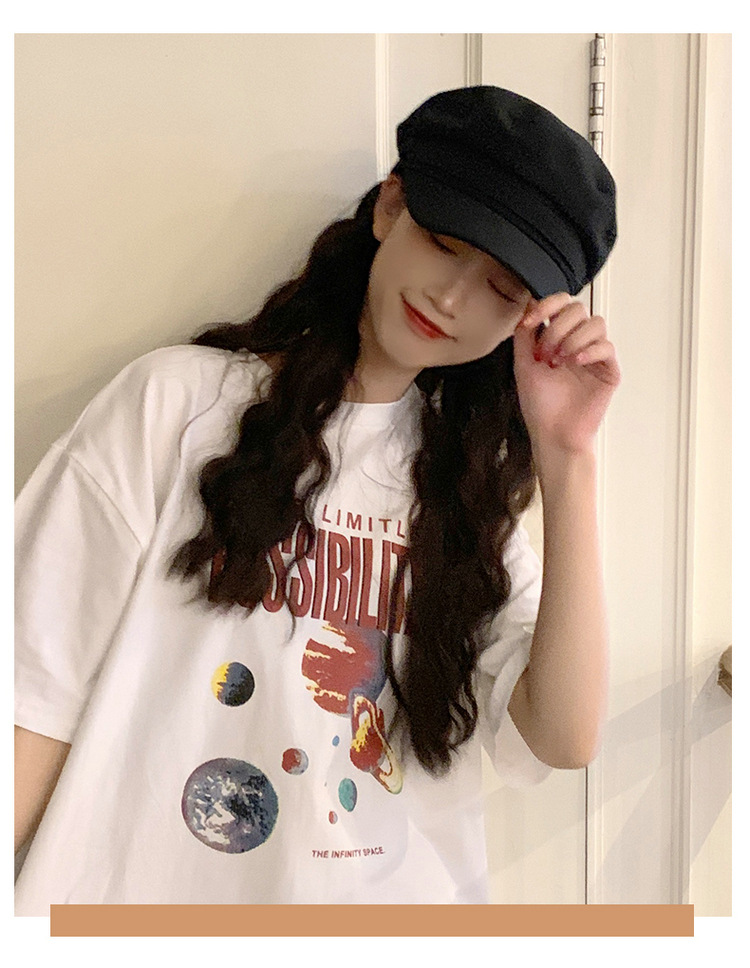 140g Weight Beret Hat Hats Type Daily, Shopping Occasion cotton and linen Material Solid Color Pattern All Seasons Season Women's Gender Basic, Retro Style Curved Eaves Rim Women's Basic Retro Solid Color Curved Eaves Beret Hat 2