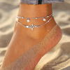 Ankle bracelet from pearl, accessory, set, European style, suitable for import