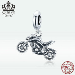 亞馬遜貨源s925純銀機車摩托吊墜手鍊 時尚車輛原創墜子飾品配件