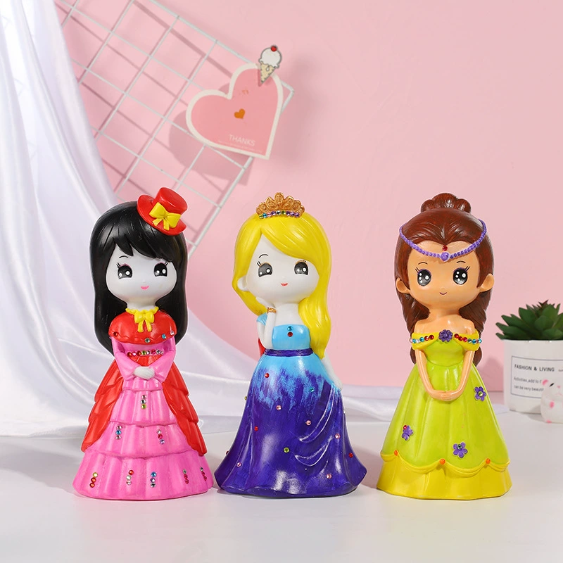 Doll plastic, painted coloring book, DIY, new collection, graffiti, piggy bank