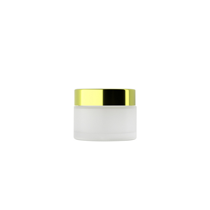 50g botella de crema de vidrio UV de plata brillante, botella de crema para la cara botella de crema Crema para los ojos botella de crema cosmética sub-botella