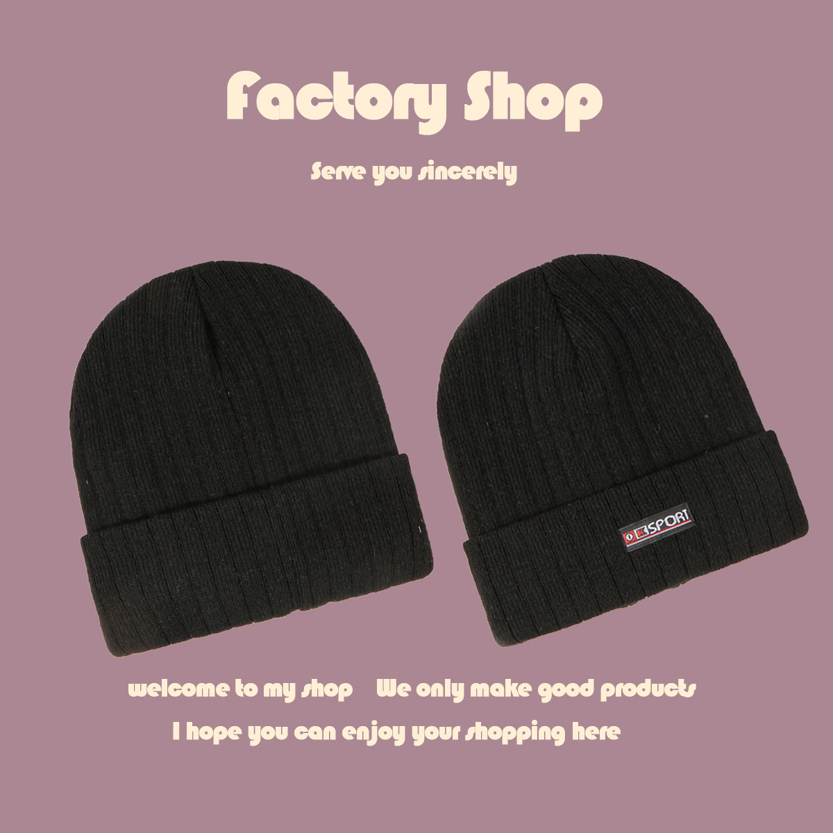 Fashion Label Knitted Hat display picture 11