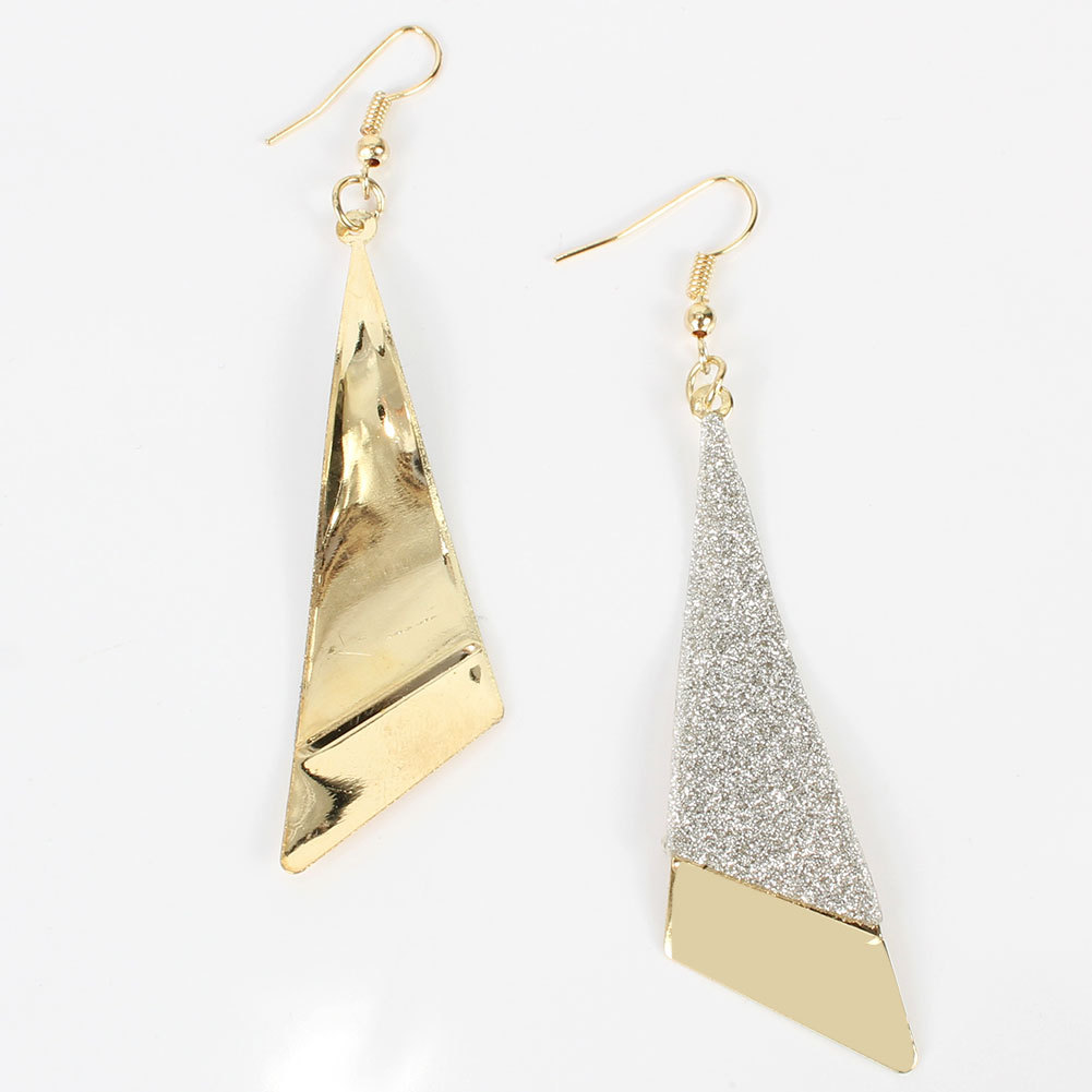 Fashion Earrings Long Triangle Frosted Hollow Earrings Personalized Earrings Wholesale Nihaojewelry display picture 2