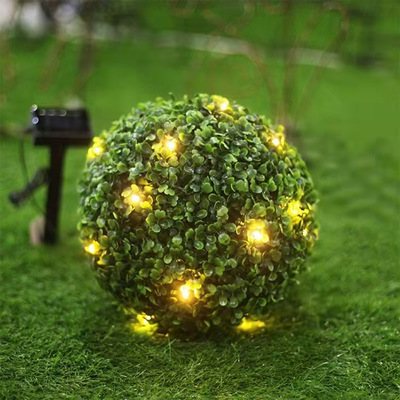 新品太阳能花球地插灯 LED草球插地草坪灯 草球圣诞灯串 一件代发|ru