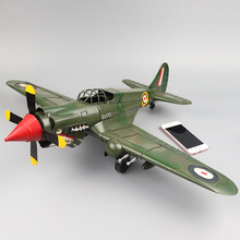 二战美式援华P40喷火战斗机模型铁皮手工艺老式飞机收藏装饰摆件