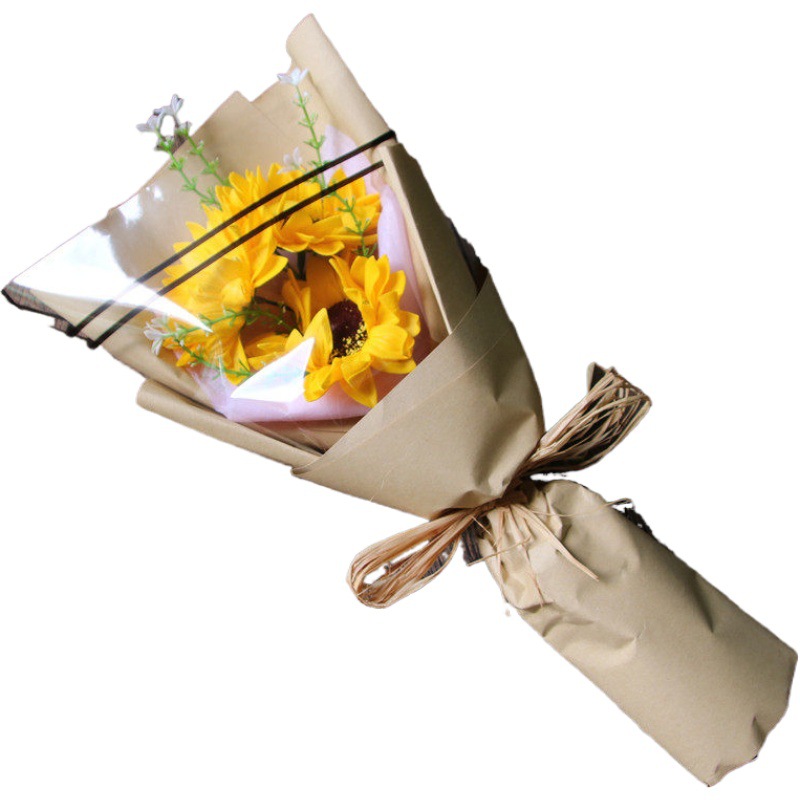 Jabón artificial flor girasol rosa día del padre regalo del día del maestro temporada de graduación regalo promocional ventas directas de fábrica