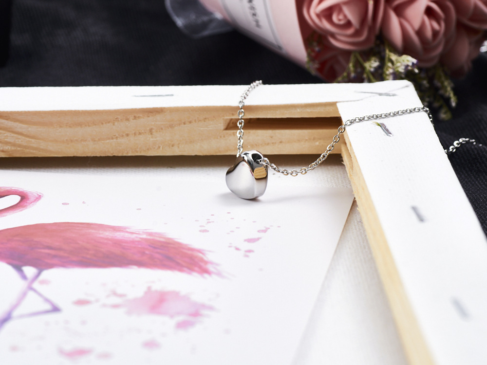 Daily Occasion 304 Stainless Steel Material Wholesale Jewelry Simple Style Heart Shape 304 Stainless Steel 18K Gold Plated Plating Stainless Steel Necklaces