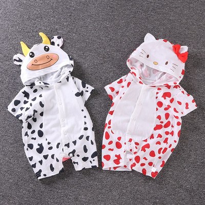 Infant spring and summer one-piece thin...