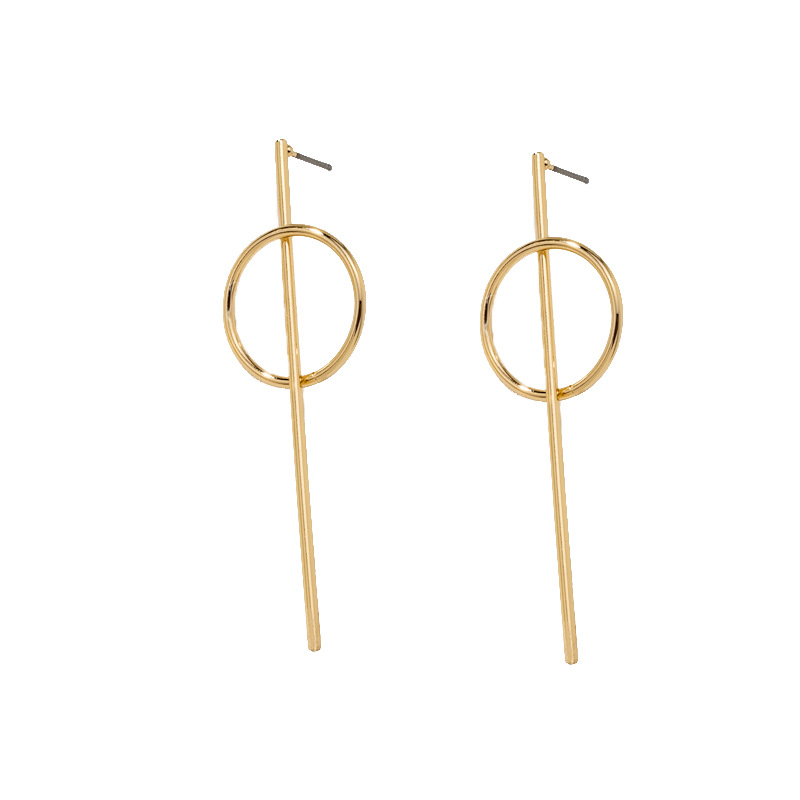 Geometric New Simple And Long Women's Small Circle Alloy Earrings display picture 5