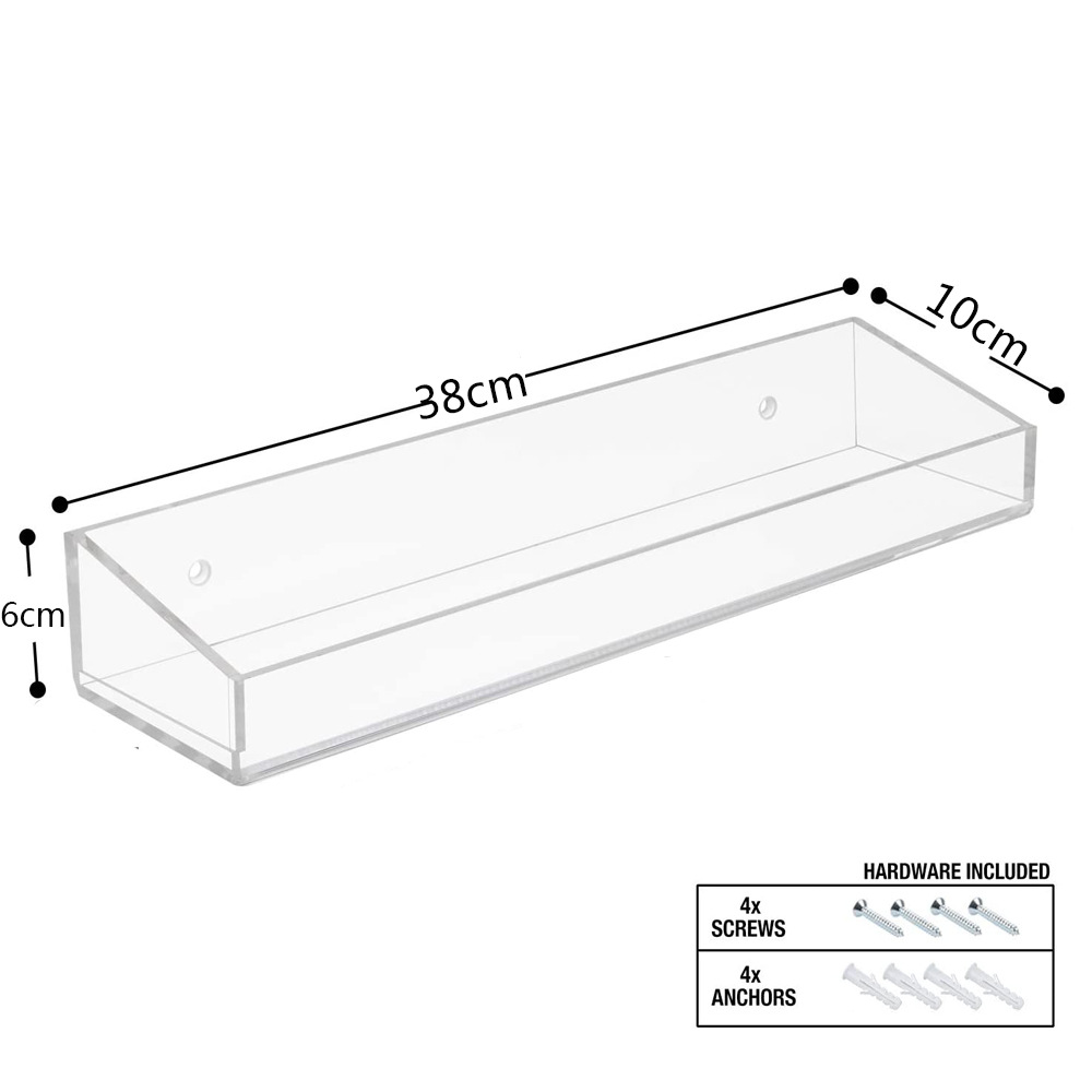 Multi-funcional transparente acrílico baño artículos de tocador cocina condimento estante de exhibición