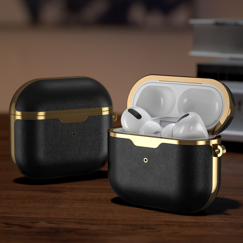 跨境现货Airpods3保护套皮革 适用苹果四代耳机airpods3时尚皮套