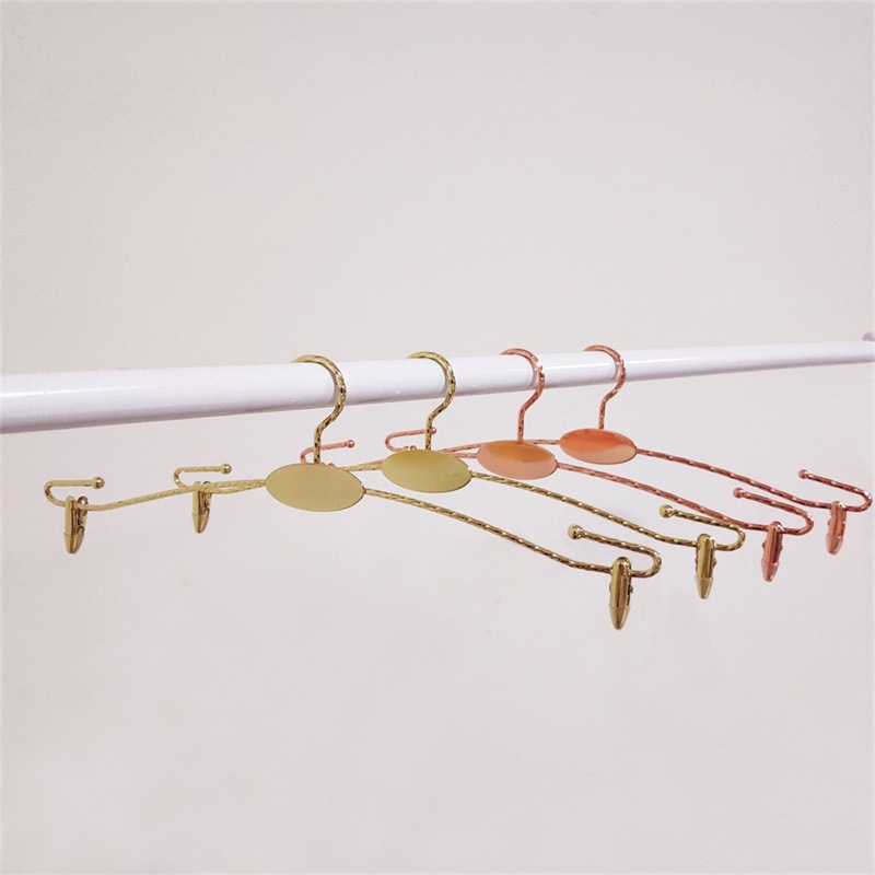螺旋金属衣架女士内衣店家居晾内裤衣挂金色玫瑰金裤架胸罩小衣撑