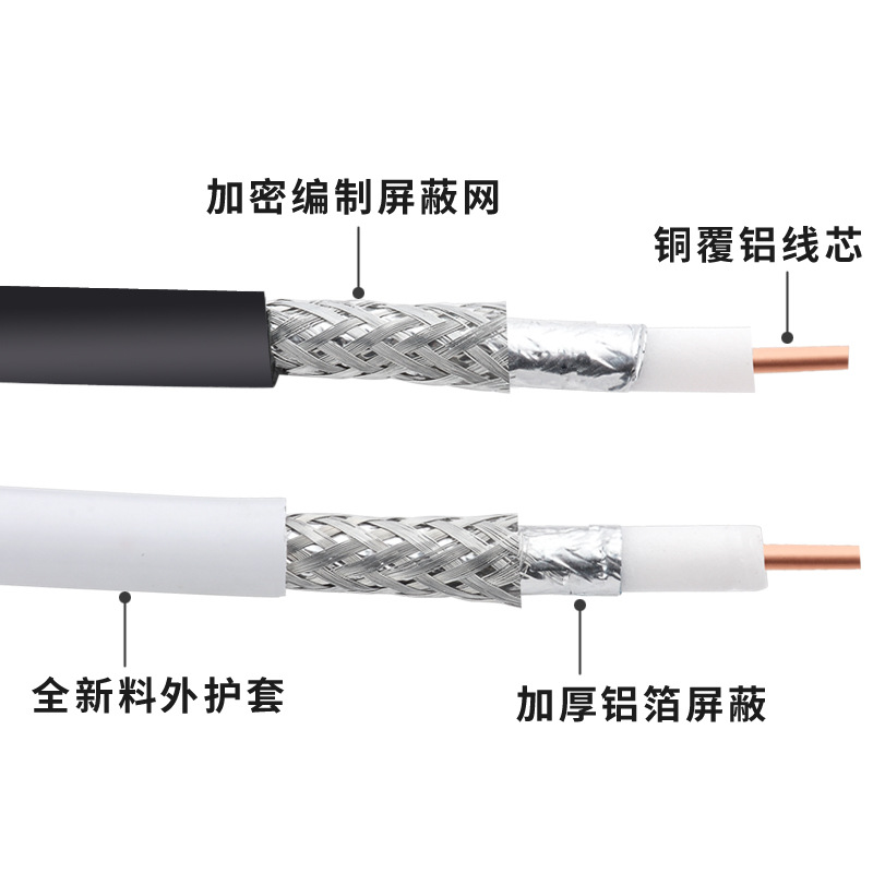 5D-FB Coaxial Cable SYWV50-5 Signal Connection Line LMR3005D Feeder Antenna Extension Cable 50&Omega; Line