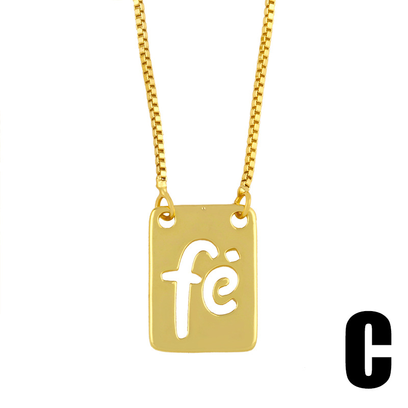 hip hop square pendant necklace