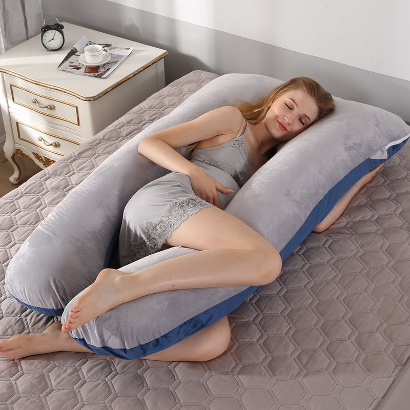 Soporte de cintura transfronteriza lado dormir en forma de U almohada apoyo del vientre almohada de enfermería Tmall Amazon suministro directo almohada de maternidad