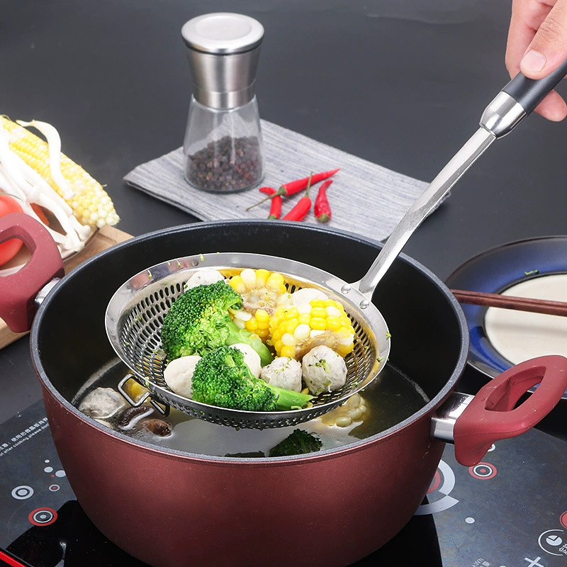 Quanta 304 stainless steel household colander, noodle scoop, frying pan, hot pot line leakage, dumpling filter leakage