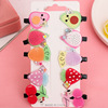 Hair accessory, children's cute hairgrip, fruit hairpins, card holder, set, no hair damage, Korean style