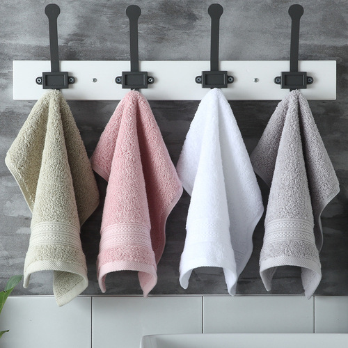 Camille Hotel Towel Bath Towel Square 32 Count Long Terry Extra Thickened Pure Cotton Soft and Water-Absorbent Can Be Embroidered