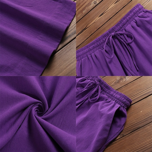 Women's Daily Casual Solid Color Full Length Wide Leg Pants display picture 1