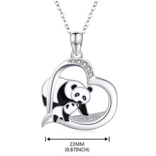 吳凱 wish新款熱賣女式親子熊貓吊墜可愛時尚熊貓子母項鏈
