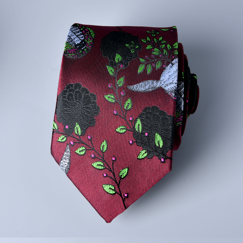Business Animal Flower Polyester Yarn Men's Tie display picture 27