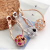 Crystal, one bead bracelet, earrings, Korean style, wholesale