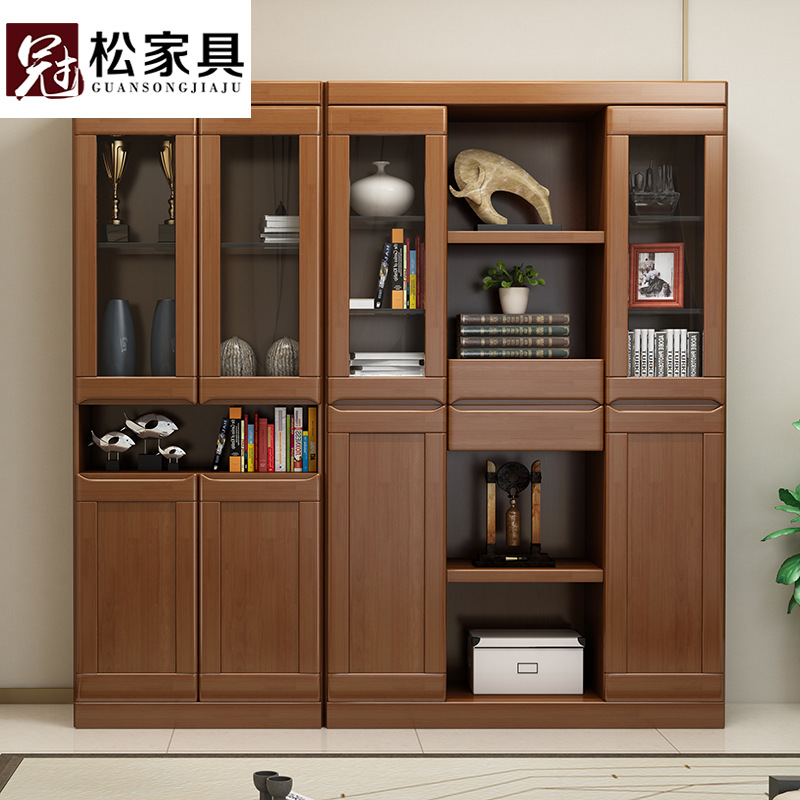 Factory direct sales solid wood bookcase...