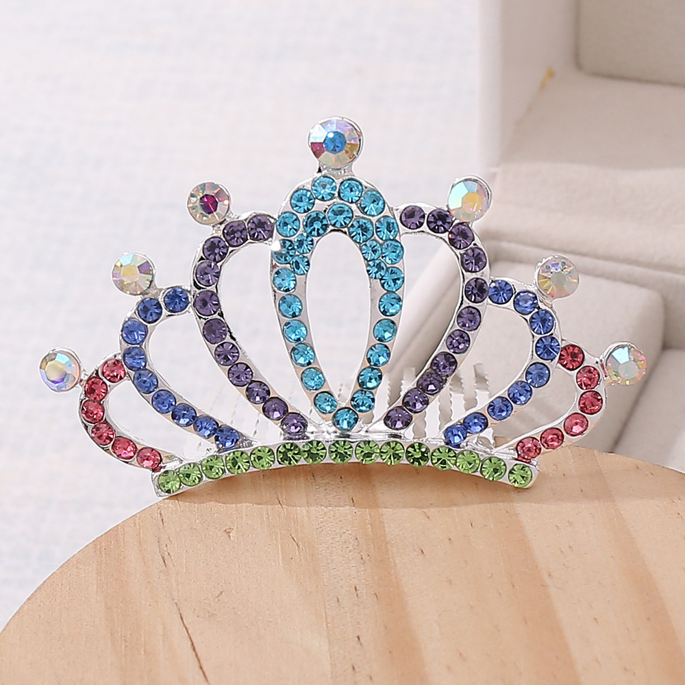 Fashion Crown Alloy Inlay Rhinestones Hair Combs 1 Piece display picture 4