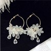 Fashionable short fresh earrings, crystal earings, flowered, simple and elegant design