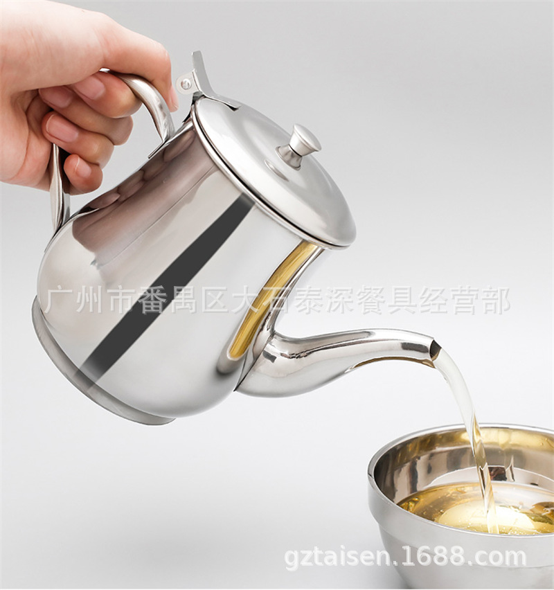 Oil tank Oz stainless steel Oz Stainless steel material ceramics Manual kitchen Oil pot commercial