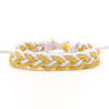 Woven bracelet handmade, cotton and linen