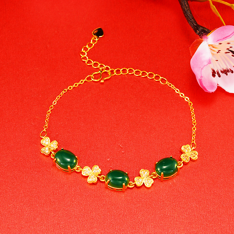 Luz imitación de lujo 18K pulsera de oro joya joyería de moda chica simple arena viva fábrica de joyas de oro al por mayor