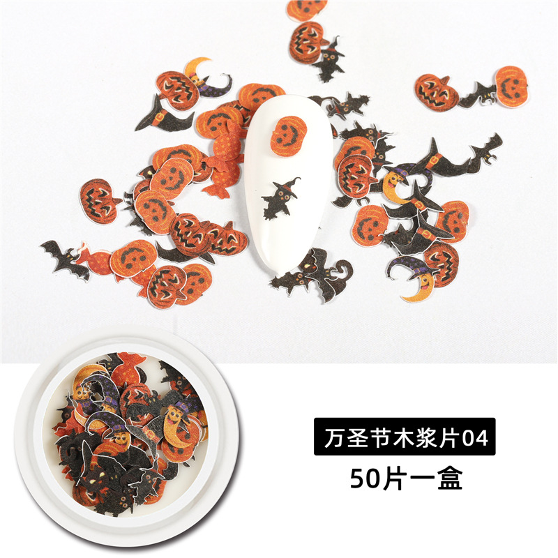 Hoja de pulpa de madera de Halloween 04