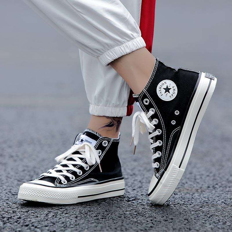 1970s replica canvas shoes Converse same paragraph bright oil three times  vulcanization high-help wild men's shoes breathable casual women –  Zoppah.com | Zoppah online