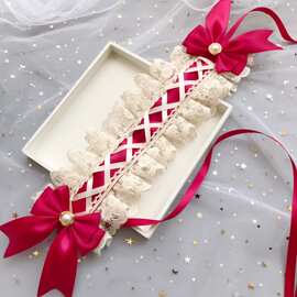 日系软妹Lolita洛丽塔蕾丝发带百搭kc发饰lo娘可搭多色选