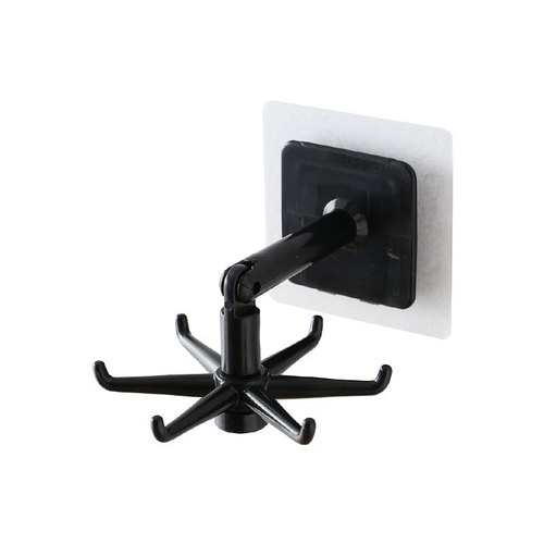 Multifunctional rotatable hook without punching strong adhesive storage rack kitchen bathroom spatula cooking utensils small items