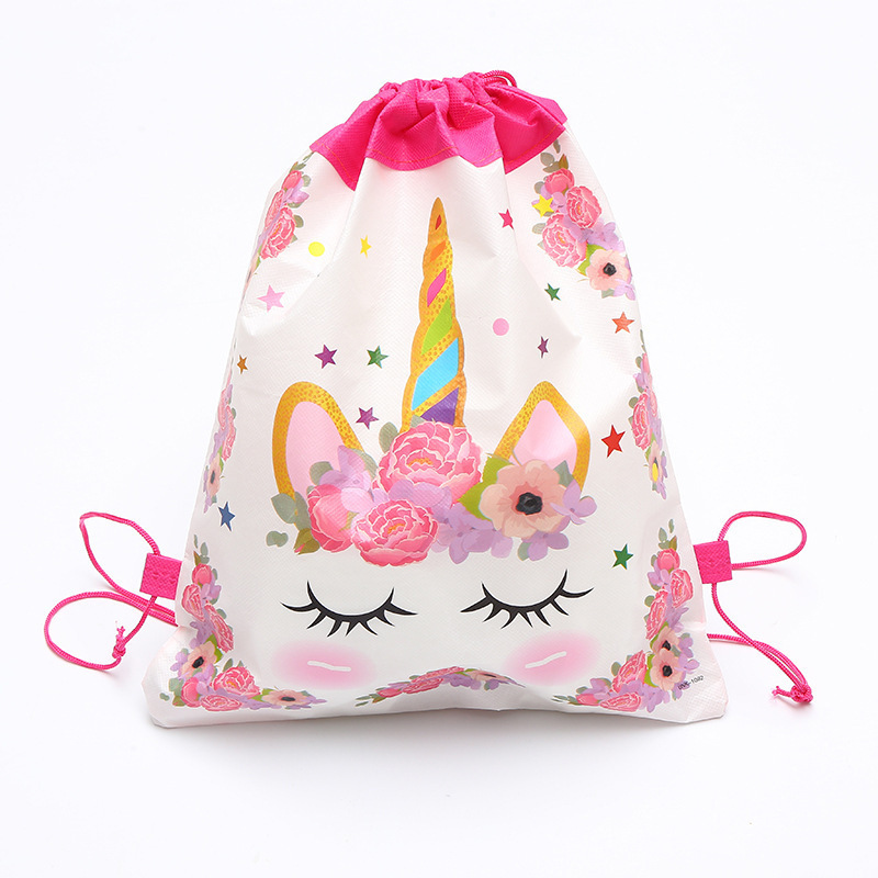 unicorn unicorn Mini Non-woven Bundle Pocket Drawstring Bundle Pocket Storage Bag Backpack